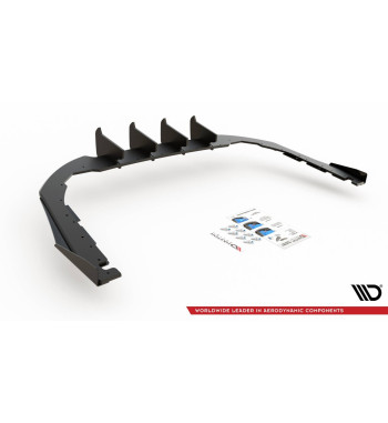 Diffusore posteriore Street Pro per VW Arteon R-Line nero-rosso + flap lucidi