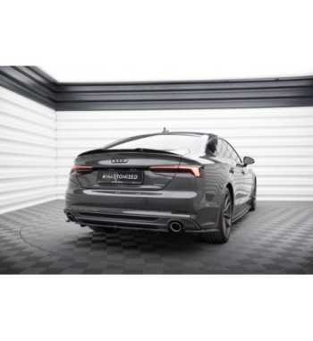 Splitter posteriore per Audi A5 S-Line F5 Coupe / Sportback (con Einem Vertikalem Balken)