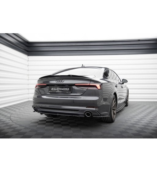 Splitter posteriore per Audi A5 S-Line F5 Coupe / Sportback (con Einem Vertikalem Balken)