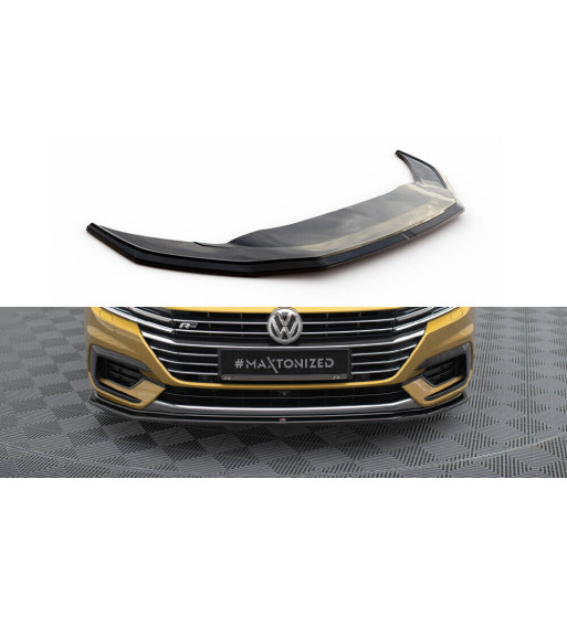 Cup Labbro spoiler anteriore V.1 per VW Arteon R-Line nero lucido