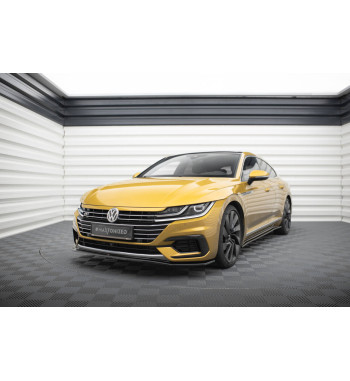 Cup Labbro spoiler anteriore V.1 per VW Arteon R-Line nero lucido