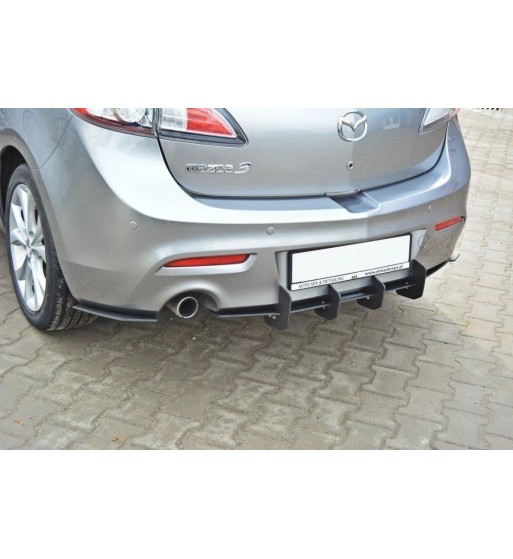 Diffusore posteriore e splitter laterali posteriori per Mazda 3 Mk2 Sport