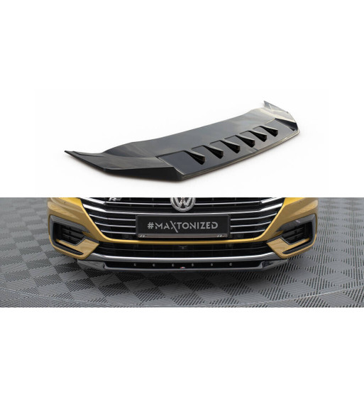 Cup Labbro spoiler anteriore V.2 per VW Arteon R-Line nero lucido Cup Labbro spoiler anteriore V.2 per VW Arteon R-Line nero lucido