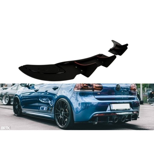 Splitter laterali posteriori per Volkswagen Golf Mk6 R (CNC)