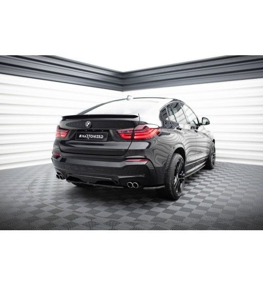 Hinten Splitter passend für BMW X4 M-Pack (Mit Einem Vertikalem Balken)