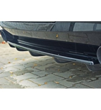 Hinten Splitter passend für BMW 5 M-Pack Sedan/Touring F10/F11 (mit zwei Doppel AUSPUFFENDROHR)