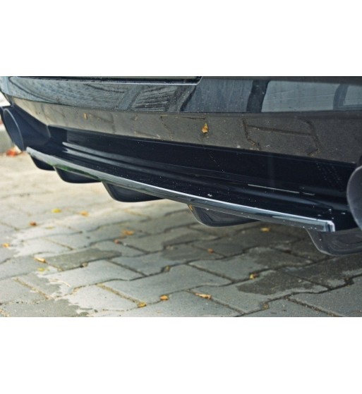 Hinten Splitter passend für BMW 5 M-Pack Sedan/Touring F10/F11 (mit zwei Doppel AUSPUFFENDROHR)