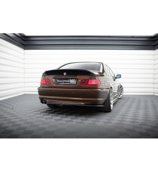 Hinten Splitter passend für BMW 3 E46 M-Pack Coupe (Mit Einem Vertikalem Balken)
