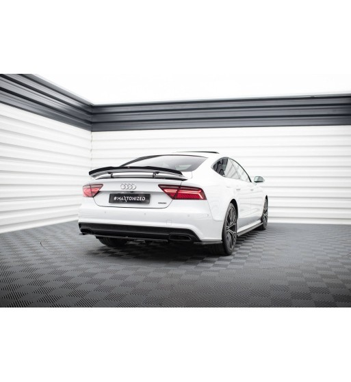 Diffusore posteriore con alette verticali per Audi A7 S-Line C7 Facelift (con Einem Vertikalem Balken)