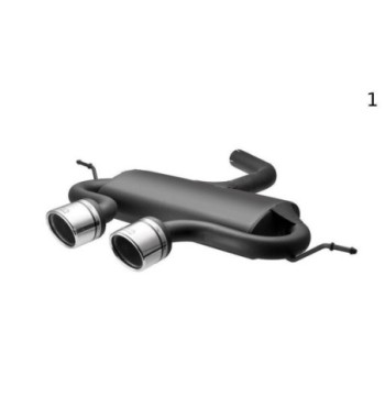 Sports rear silencer for Volkswagen Golf VI, Golf Mk5 R32, Scirocco 3
