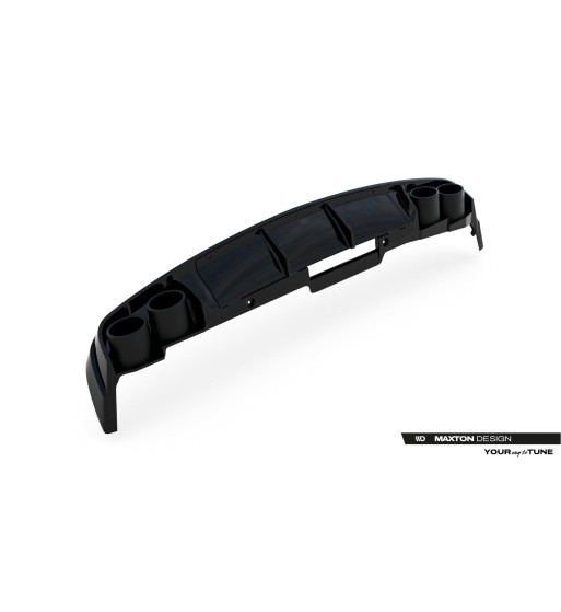 Heckansatz + Endschalldampfer Sportauspuff Attrappe passend für Audi A6 Sedan / Avant C8 / C8 Facelift