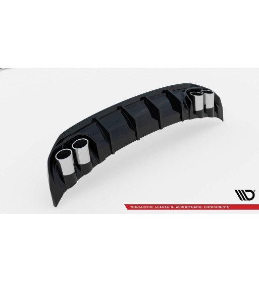 Sottoparaurti posteriore con terminali di scarico finti per Audi A3 S-Line Sedan 8Y