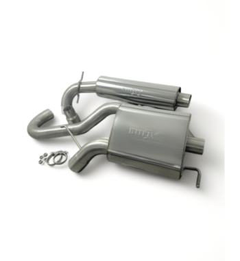 Bull-X 76 mm exhaust – Octavia 1Z/Jetta with Type 10 tailpipe