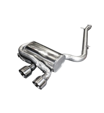 Bull-X 76 mm exhaust – Golf 6 R without centre silencer, black tips