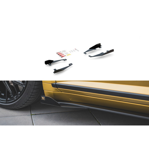 Flap minigonne laterali per VW Arteon R-Line, nero lucido