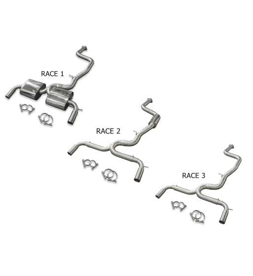 Bull-X 76 mm Y-style exhaust – Ford Focus Mk2 RS/ST Race