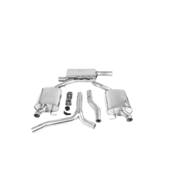 Bull-X ECE exhaust system 2.75" Audi A4/A5 B8 1.8-2.0 TFSI