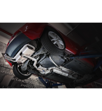 EGO-X exhaust system 3" R32 look Seat Leon 1P UK-rear