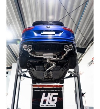EGO-X exhaust system 3,5" VW Tiguan 2 2,0 TSI 4 Motion (AX/AW1) (engine DNPA 180KW/245PS) with ECE