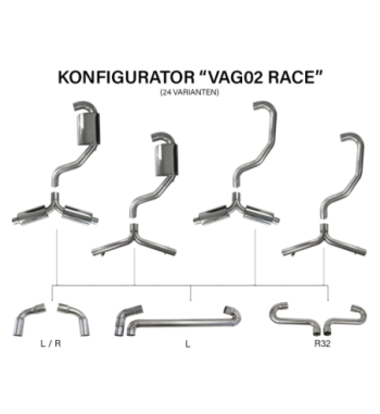 Bull-X VAG02 76-mm exhaust – VAG 1K FWD – Sport