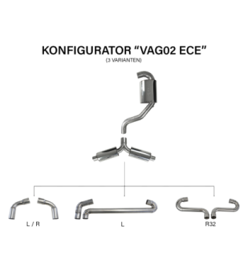 Bull-X VAG02 76-mm exhaust – Golf 7 GTI / Leon 5F FWD with ECE approval