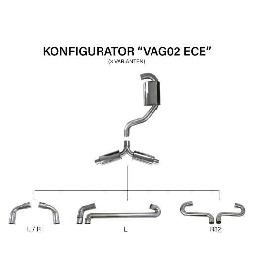Bull-X VAG02 76-mm exhaust – Golf 7 GTI / Leon 5F FWD with ECE approval