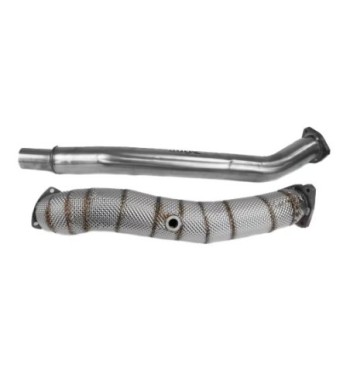 Bull-X Downpipe upper and lower Lower part 2,75"/ Cat + DPF replacement pipe Audi A6 C6/4F 2.7-3.0 TDI