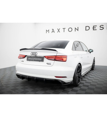 Diffusore Posteriore per Audi A3 Sedan 8V Facelift (Versione con doppio terminale di scarico monolaterale)