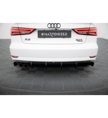 Diffusore Posteriore per Audi A3 Sedan 8V Facelift (Versione con doppio terminale di scarico monolaterale)