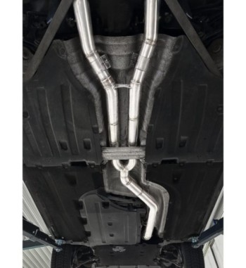 Bull-X centre-silencer replacement pipe – BMW X3 / X4 M40i without OPF