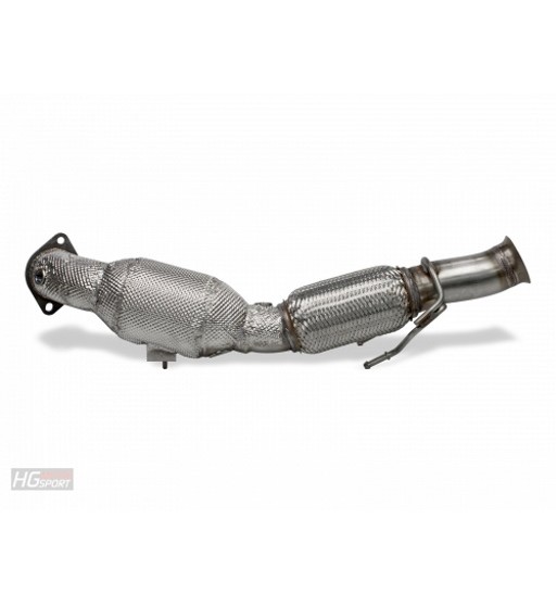 Downpipe con cat 200 celle HJS BULL-X omologato CEE Focus 3 RS