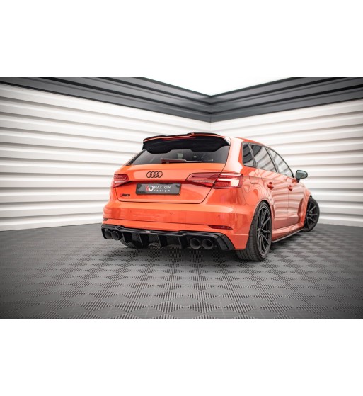 Rear valance + Milltek Sports exhaust extension for Audi RS3 Sportback 8V Facelift