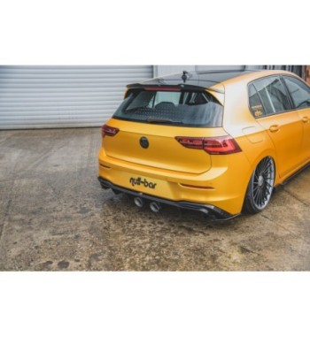 Rear valance (R32 LOOK) with exhaust for Volkswagen Golf Hatchback Mk8 / Mk8 Facelift