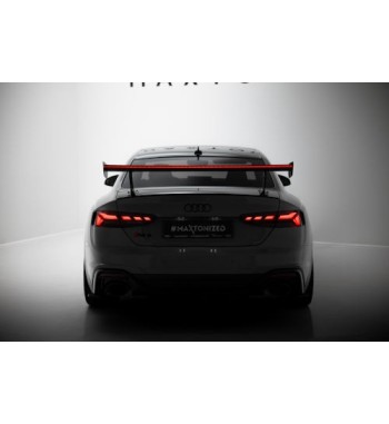 Carbon-Spoiler mit externen Haltern V.1 + LED passend für Audi A5 / A5 S-Line / S5 / RS5 Coupe F5 / F5 Facelift