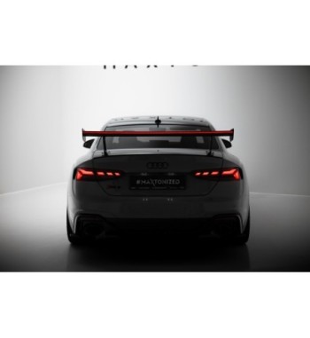Carbon-Spoiler mit externen Haltern V.1 + LED passend für Audi A5 / A5 S-Line / S5 / RS5 Coupe F5 / F5 Facelift