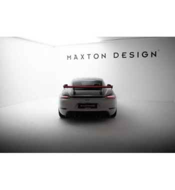 Carbon spoiler with internal mounts V.2 + LED for Porsche 718 Cayman 982c
