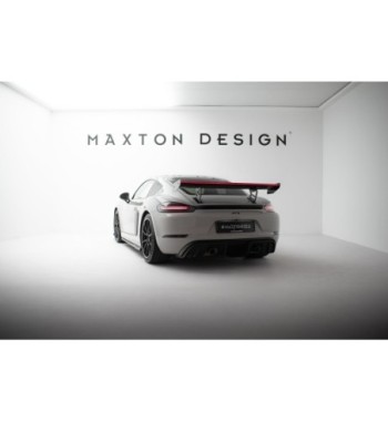 Carbon spoiler with internal mounts V.2 + LED for Porsche 718 Cayman 982c