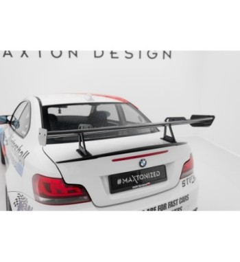 Carbon spoiler with upper swan-neck mounts for BMW 1 M E82