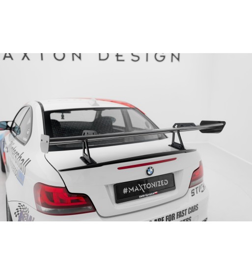 Carbon spoiler with upper swan-neck mounts for BMW 1 M E82