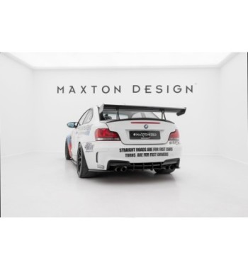 Carbon spoiler with upper swan-neck mounts for BMW 1 M E82