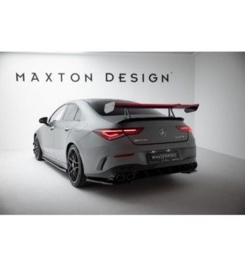 Carbon spoiler with upper swan-neck mounts + LED for Mercedes-Benz CLA Coupe C118 / C118 Facelift
