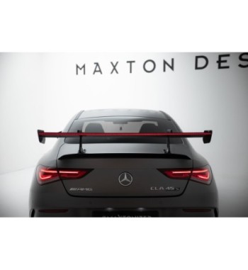 Carbon spoiler with upper swan-neck mounts + LED for Mercedes-Benz CLA Coupe C118 / C118 Facelift
