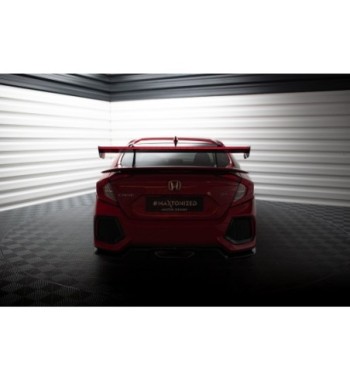 Carbon spoiler with upper swan-neck mounts + LED for Honda Civic SI Mk10