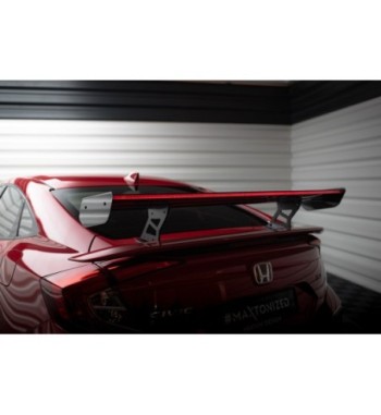 Carbon spoiler with internal mounts + LED for Honda Civic SI Mk10