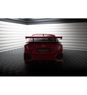 Carbon spoiler with internal mounts + LED for Honda Civic SI Mk10