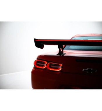 Carbon spoiler with internal mounts + LED for Chevrolet Camaro SS Mk6 Facelift