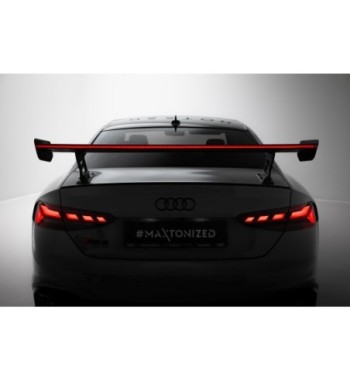 Carbon-Spoiler mit externen Haltern V.2 + LED passend für Audi A5 / A5 S-Line / S5 / RS5 Coupe F5 / F5 Facelift