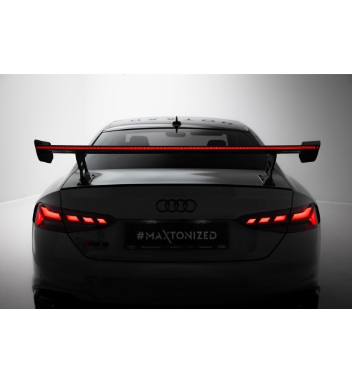 Carbon-Spoiler mit externen Haltern V.2 + LED passend für Audi A5 / A5 S-Line / S5 / RS5 Coupe F5 / F5 Facelift