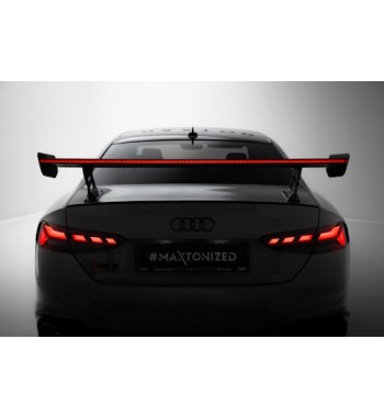 Carbon-Spoiler mit externen Haltern V.2 + LED passend für Audi A5 / A5 S-Line / S5 / RS5 Coupe F5 / F5 Facelift