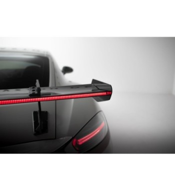 Carbon spoiler with upper swan-neck mounts V.1 + LED for Porsche 718 Cayman 982c